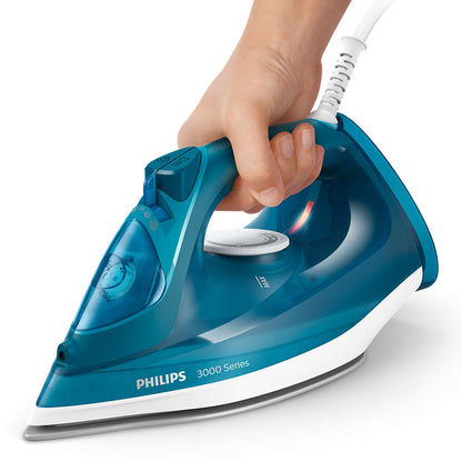 PHILIPS 3000 sērijas Tvaika gludeklis, 2600W, zilganzaļs DST3040/70