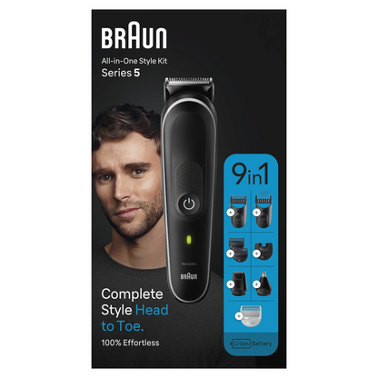 BRAUN trimmeru komplekts "Viss vienā", 9in1 MGK 5410