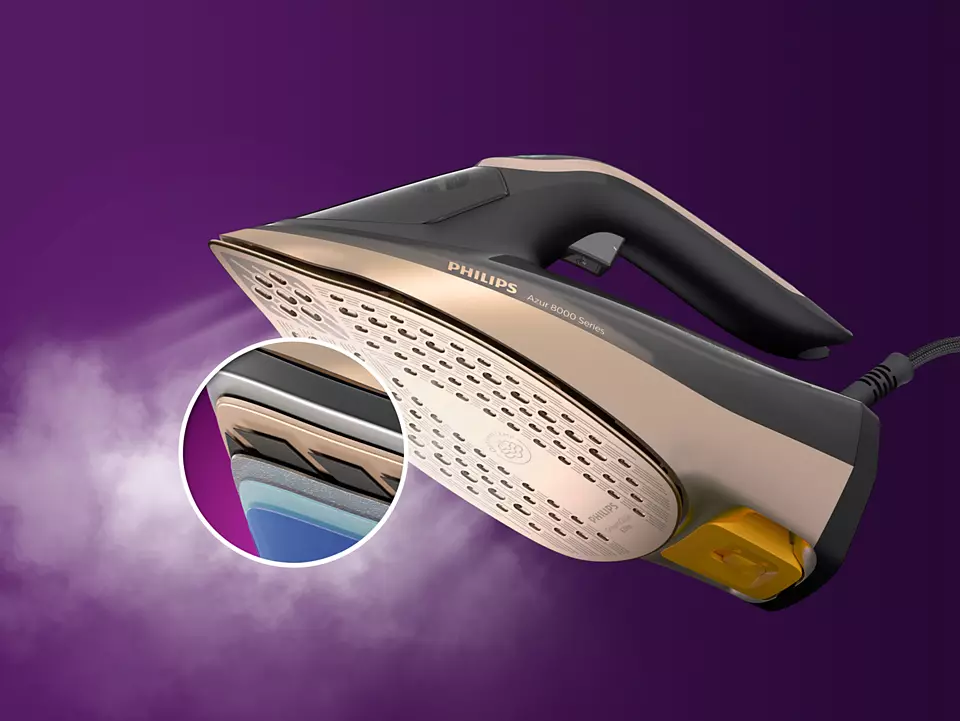 PHILIPS 8000 sērijas Tvaika gludeklis,3000W, melns DST8041/80