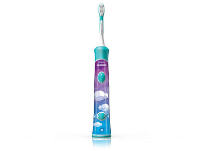 PHILIPS Sonicare zobu birste bērniem 3+ ar bluetooth un 8 maināmiem  dizainiem, zils HX6322/04