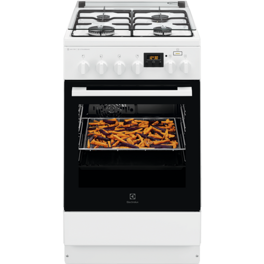 Gas stove with electric oven ELECTROLUX LKK560205W