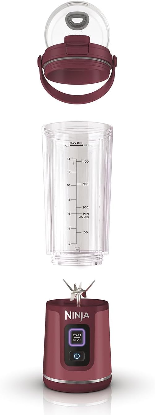 Ninja pārnēsājams bezvadu kokteiļu blenderis, 0.5l, sarkans BC151EUCR