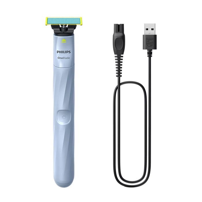 PHILIPS OneBlade 1st Shave skuveklis sejai, zils QP1324/20