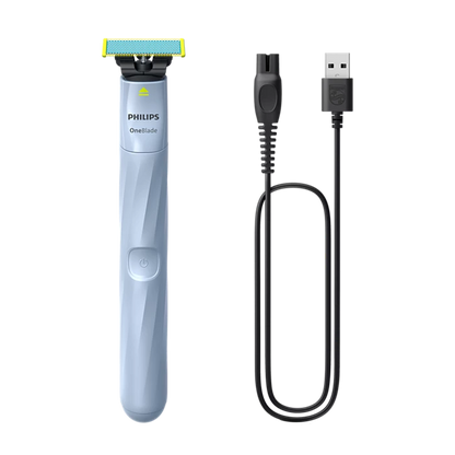 PHILIPS OneBlade 1st Shave skuveklis sejai, zils QP1324/20