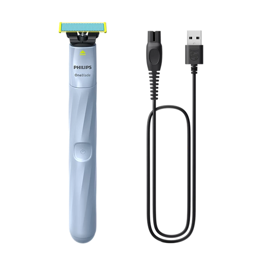 PHILIPS OneBlade 1st Shave skuveklis sejai, zils QP1324/20