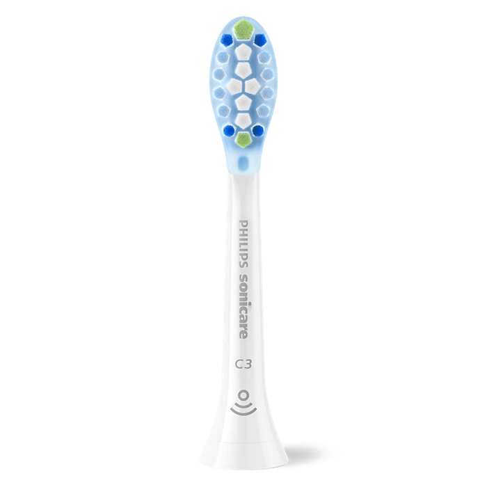 PHILIPS Sonicare C3 Premium Plaque Defence zobu birstes uzgaļi, 4 gab, balts HX9044/87