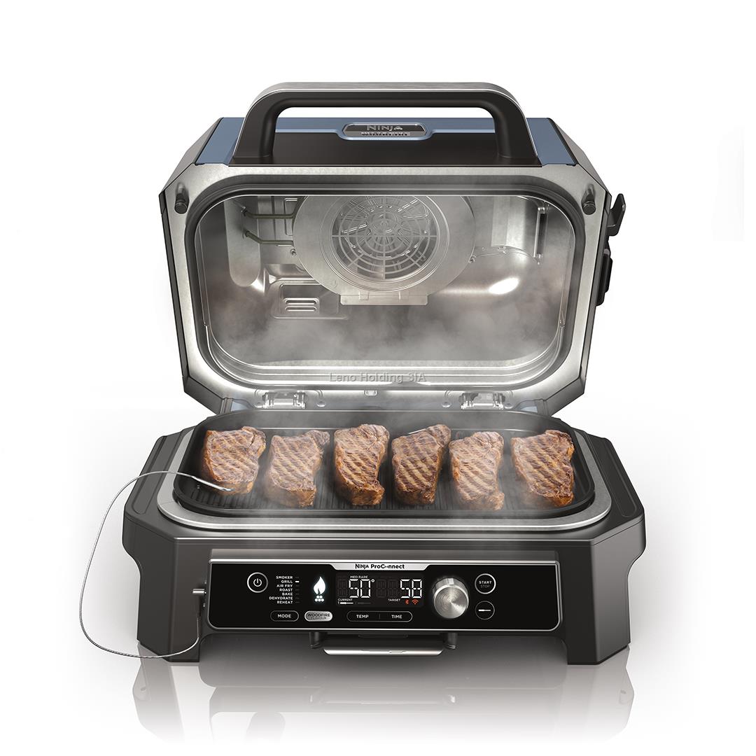 Ninja Woodfire Pro XL elektriskais āra grils, zils/melns OG901EU