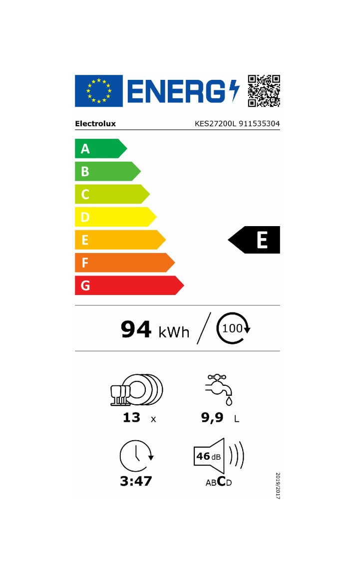 Electrolux 600.sērija trauku mazgājamā mašīna (iebūv.) ar SatelliteClean, 60 cm KES27200L
