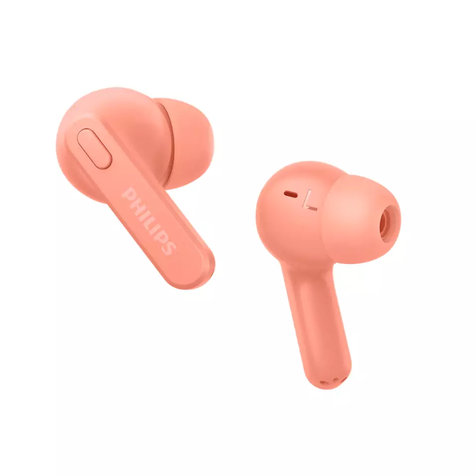 PHILIPS in-ear true bezvadu austiņas ar portatīvo uzlādes ietvaru, rozā TAT2206PK/00