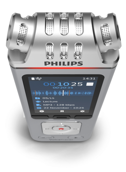 PHILIPS diktafons, 8GB, hroma/sudraba DVT4110