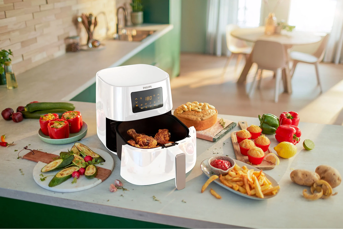 Philips karstā gaisa katls, 2000W, balts HD9270/00