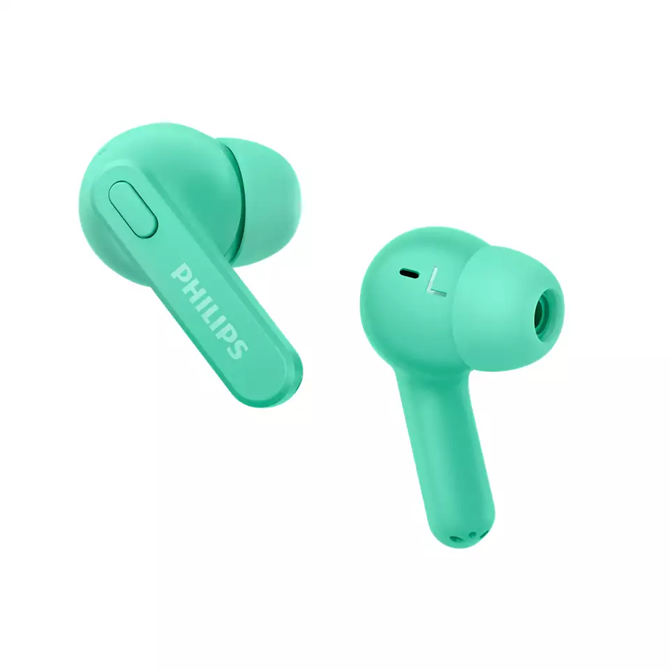 PHILIPS in-ear true bezvadu austiņas ar portatīvo uzlādes ietvaru, zaļas TAT2206GR/00
