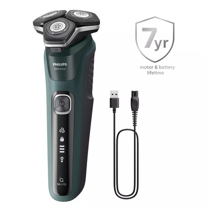 PHILIPS series 5000 Elektriskais skuveklis,  Wet &amp; Dry, tumši zaļa S5884/50