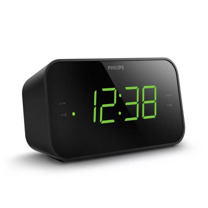 PHILIPS radio pulkstenis, melns TAR3306/12
