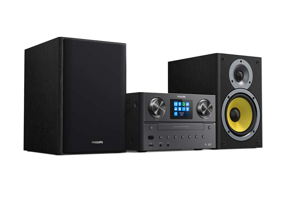 PHILIPS Mikro mūzikas sistēma ar Bluetooth, Interneta radio, DAB+, melns TAM8905/10