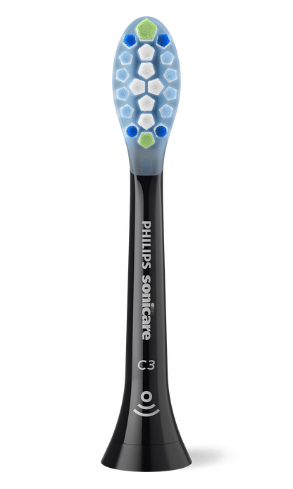 Sonicare C3 Premium Plaque Defence zobu birstes uzgalis (2gab) melns HX9042/88