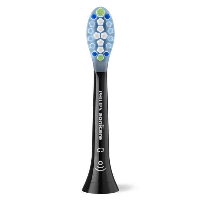 PHILIPS Sonicare C3 Premium Plaque Defence zobu birstes uzgaļi, komplektā 4 + 1 gab, melns HX9045/88