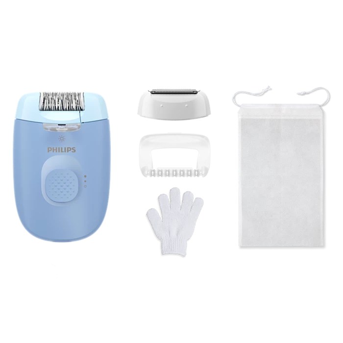 PHILIPS 4000. sērijas epilators ar vadu, zils BRE247/00