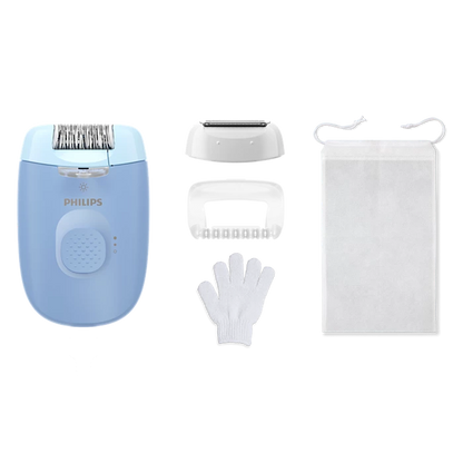 PHILIPS 4000. sērijas epilators ar vadu, zils BRE247/00