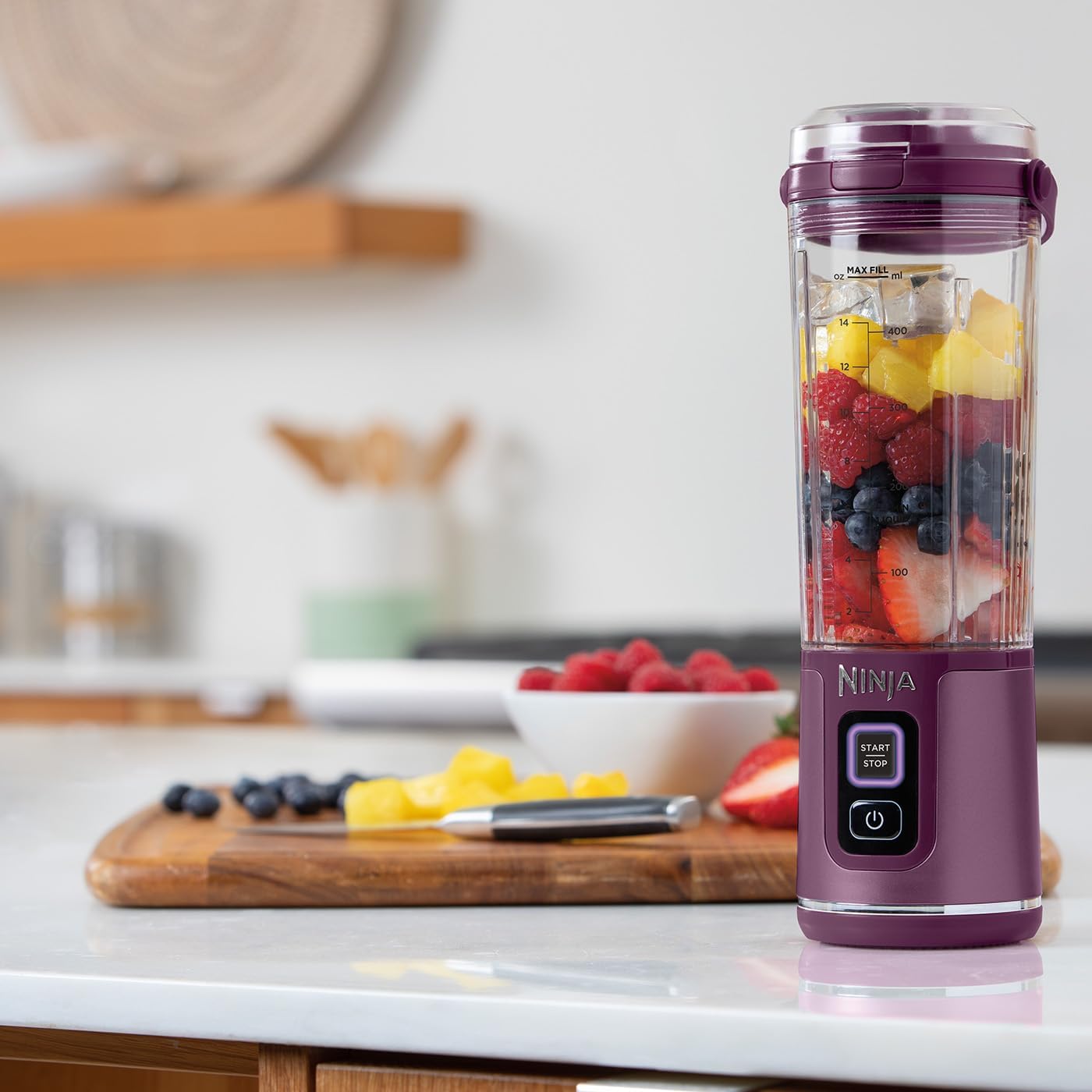 Ninja pārnēsājams bezvadu kokteiļu blenderis, 0.5l, violets BC151EUPR
