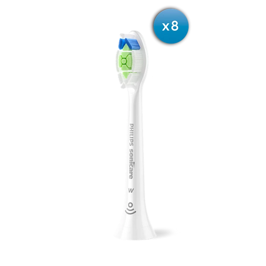 PHILIPS Sonicare W2 Optimal White zobu birstes uzgalis, 8 gab, balti HX6068/87