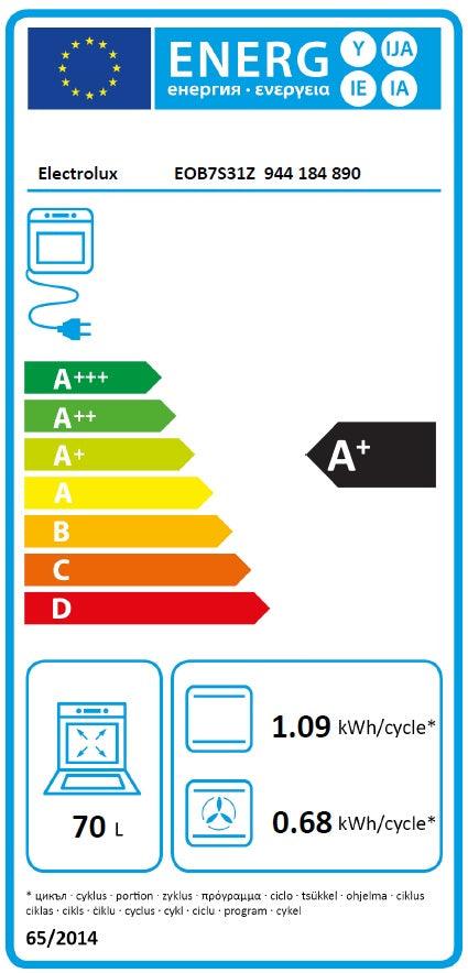 Iebūvējamā cepeškrāsns ELECTROLUX EOB7S31Z - DomoTehnika