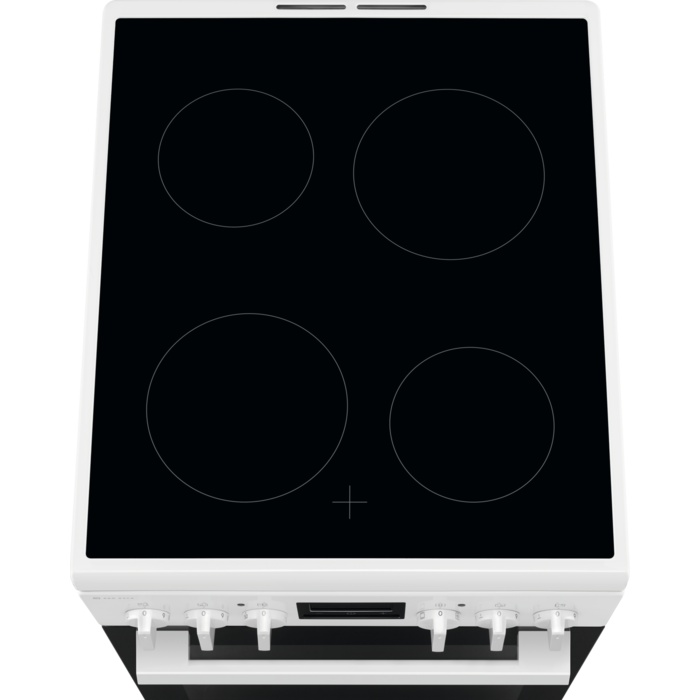 Electrolux 500.sērijas elektriskā plīts ar elektrisko cepeškrāsni, balta, 50cm LKR540202W