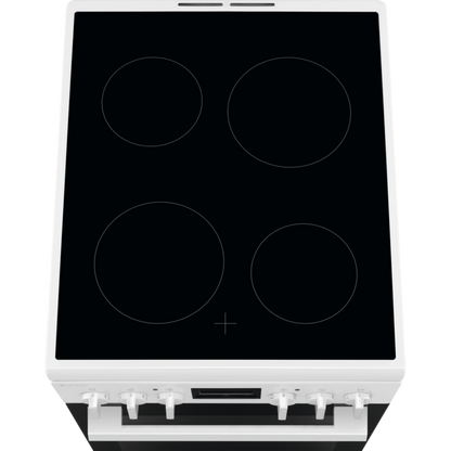 Electrolux 500.sērijas elektriskā plīts ar elektrisko cepeškrāsni, balta, 50cm LKR540202W