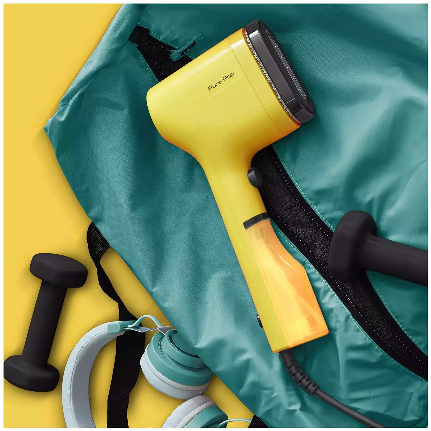 TEFAL Pure Pop rokas tvaika gludināšanas ierīce, 1300W, dzeltens DT2026E1