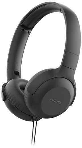 PHILIPS austiņas ar galvas stīpu un mikrofonu, melnas TAUH201BK/00