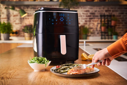 TEFAL karstā gaisa friteris, Easy Fry &amp; Steam, 1700 W, 3in1, melns FW2018