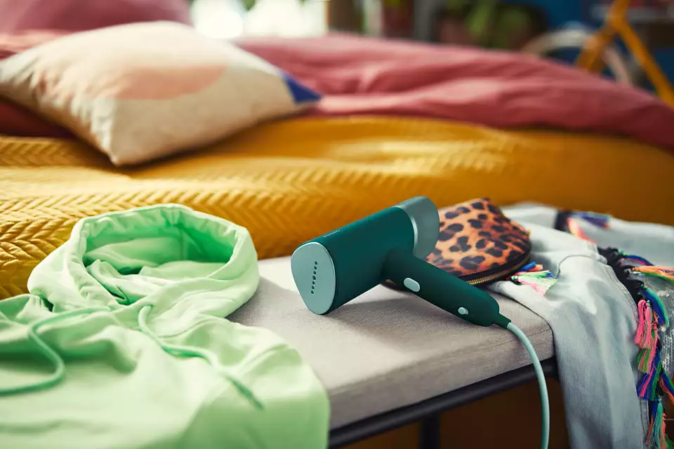 PHILIPS rokas tvaika gludināšanas ierīce, 1000W, zilganzaļš STH3020/70