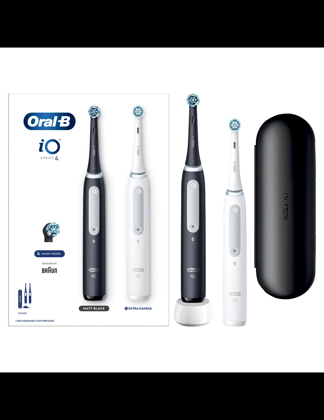 BRAUN Series iO4 el.zobu birstes,Matt Black+Quite White iOG4d.2J6.2K