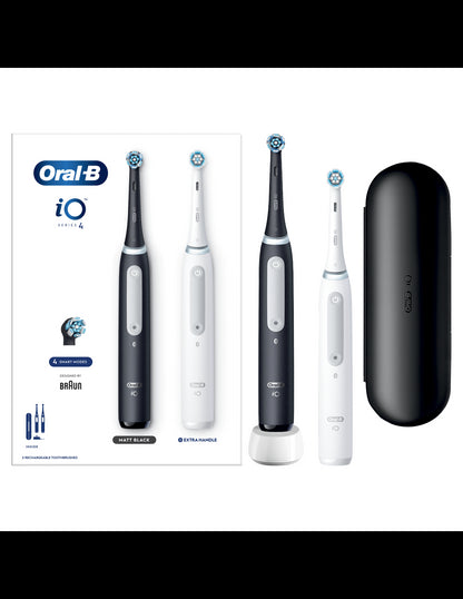 BRAUN Series iO4 el.zobu birstes,Matt Black+Quite White iOG4d.2J6.2K