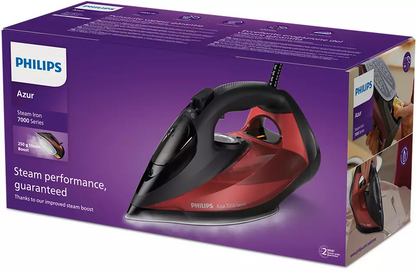 PHILIPS 7000  sērijas Tvaika gludeklis, melna/sarkana DST7022/40