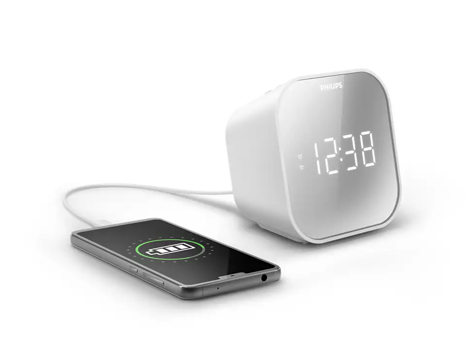 PHILIPS radio pulkstenis, balts TAR4406/12