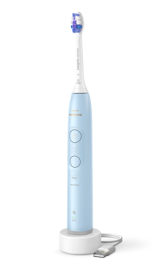 PHILIPS 6100 Sonic elektriskā zobu birste, gaiši zila HX7406/01