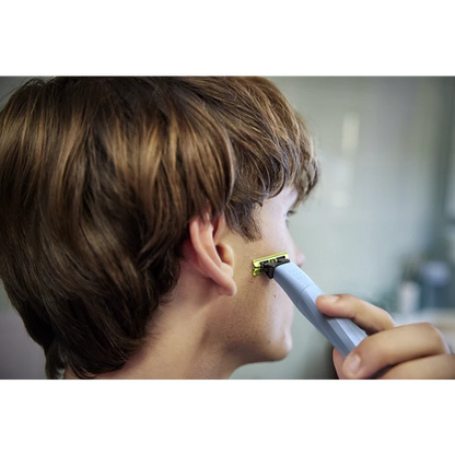 PHILIPS OneBlade 1st Shave skuveklis sejai, zils QP1324/20
