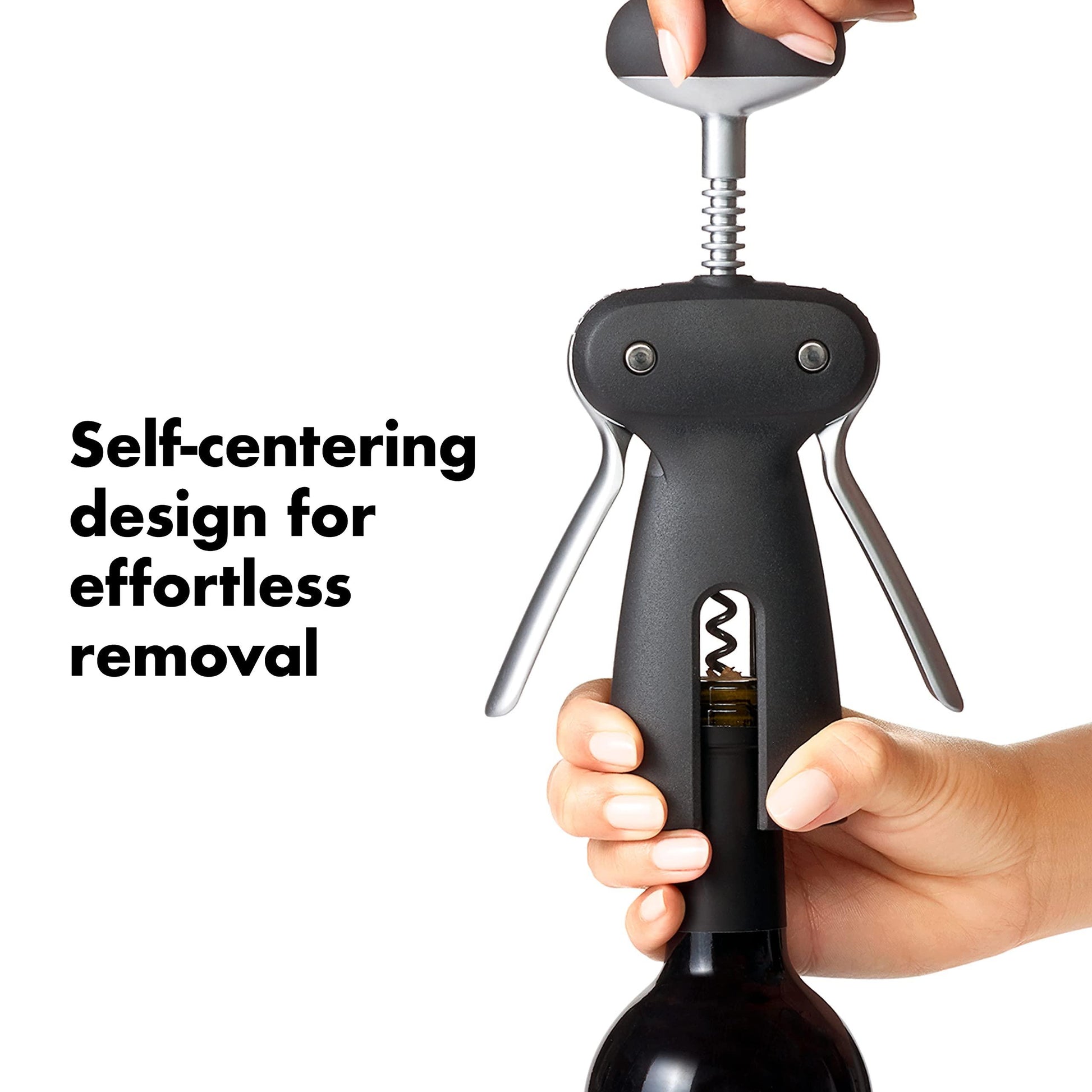 Korķviļķis OXO Steel Winged Corkscrew With Removable Foil Cutter 3113400 - DomoTehnika