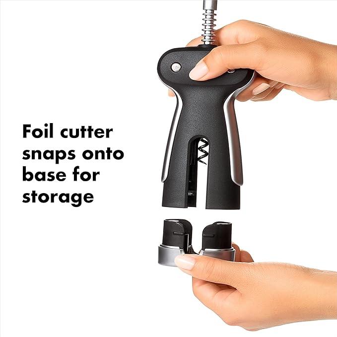 Korķviļķis OXO Steel Winged Corkscrew With Removable Foil Cutter 3113400 - DomoTehnika