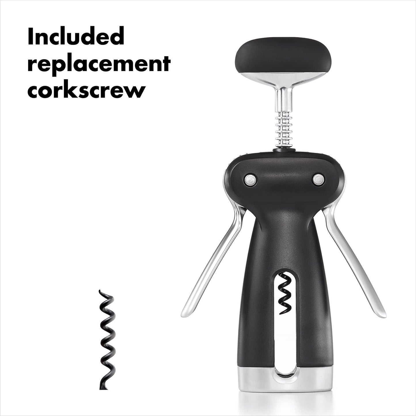 Korķviļķis OXO Steel Winged Corkscrew With Removable Foil Cutter 3113400 - DomoTehnika