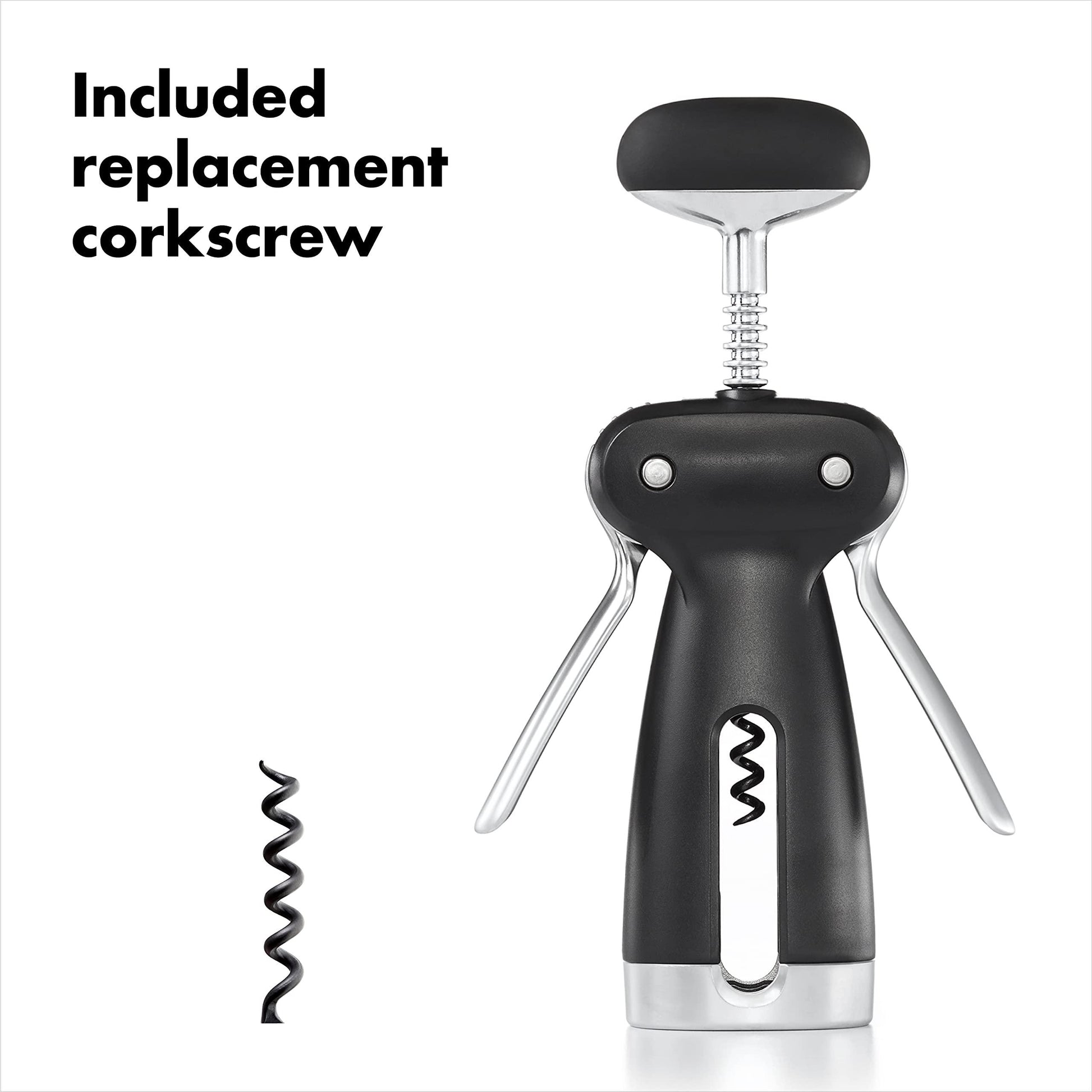 Korķviļķis OXO Steel Winged Corkscrew With Removable Foil Cutter 3113400 - DomoTehnika