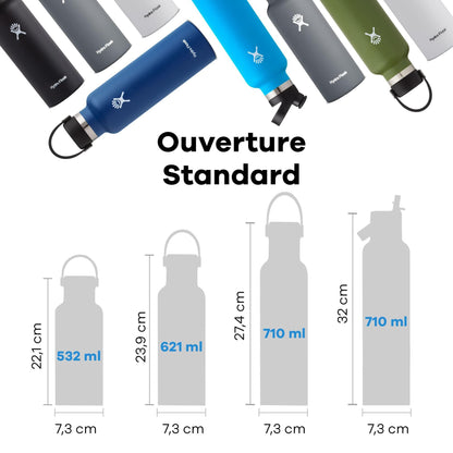 Termopudele HYDRO FLASK 24 OZ STANDARD MOUTH WITH STANDARD FLEX CAP, Balts S24SX110