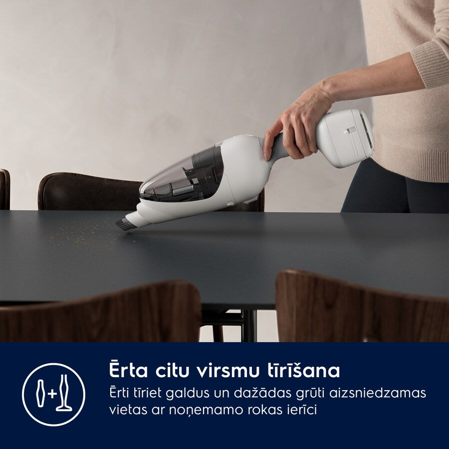 Electrolux 600.sērijas 2in1 bezvadu putekļusūcējs bez maisiņa, balts ES62HB25UV