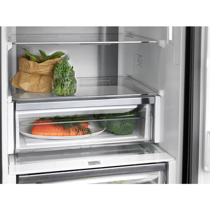 Electrolux ledusskapis ar saldētavu apakšā, 201 cm, balts stikls LNT7ME36G2