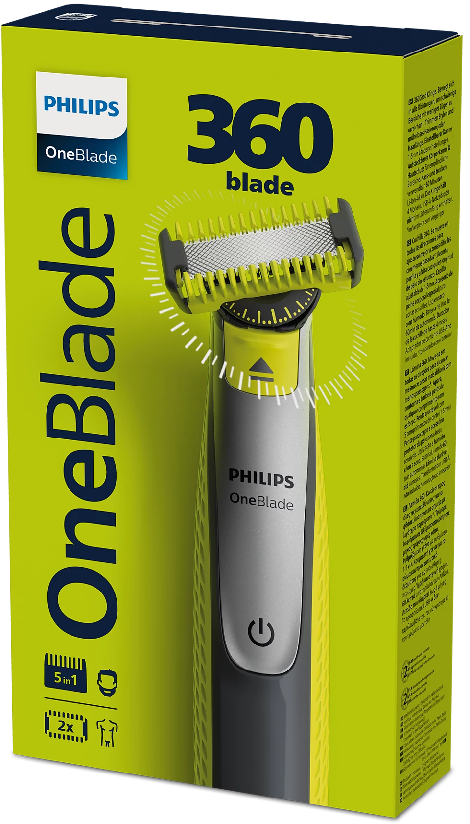 PHILIPS OneBlade 360 skuveklis sejai un ķermenim QP2834/23