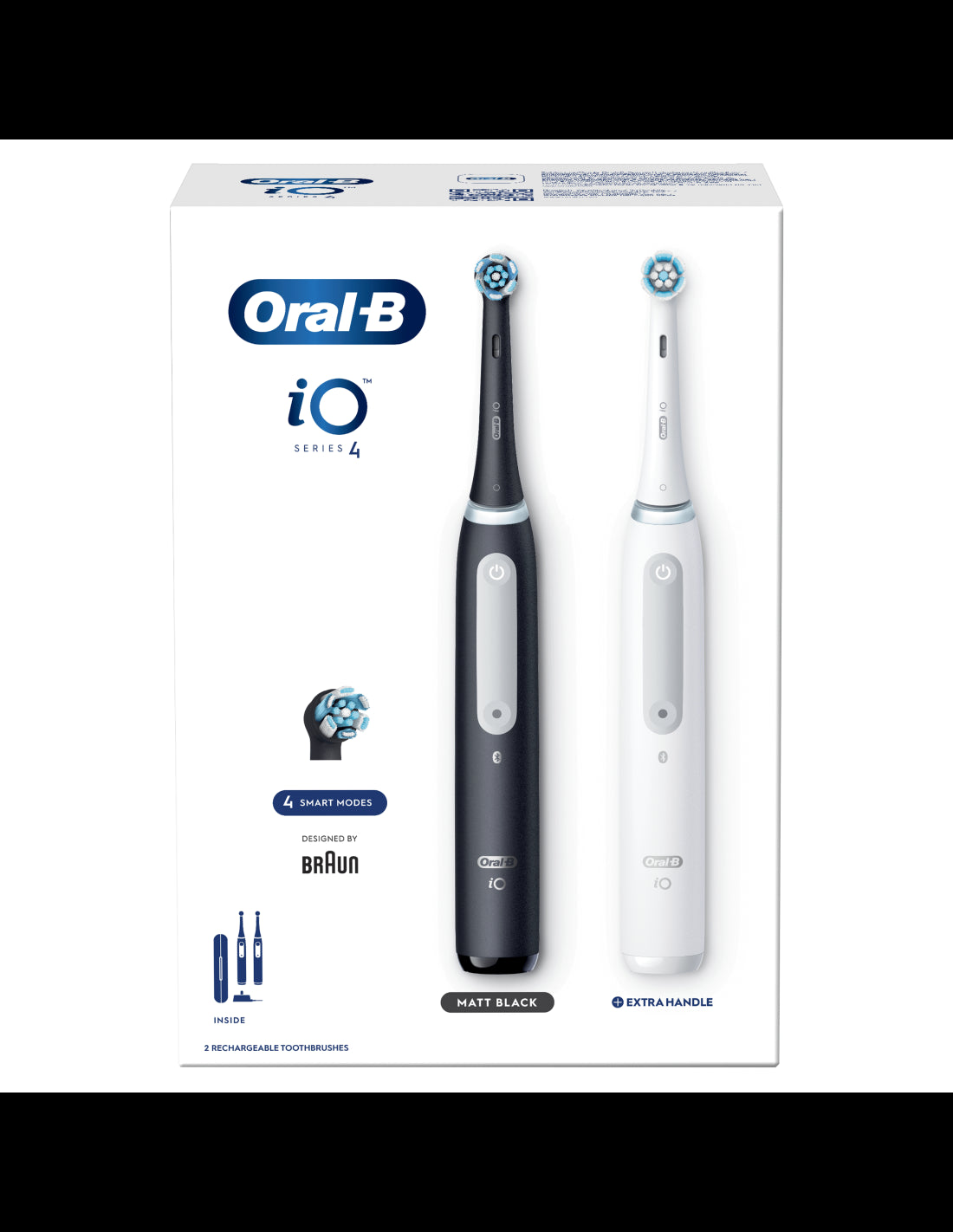 BRAUN Series iO4 el.zobu birstes,Matt Black+Quite White iOG4d.2J6.2K