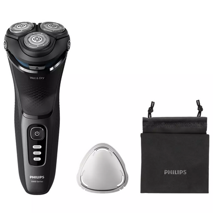 Philips Shaver Series 3000, Wet&amp; Dry skuveklis (lādējams), melns S3244/12