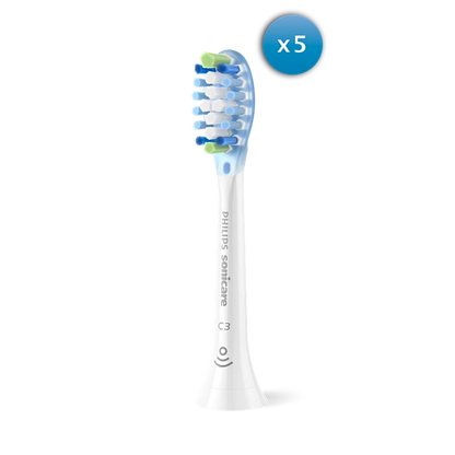 Sonicare C3 Premium Plaque Defence zobu birstes uzgalis (4+1) balts HX9045/87