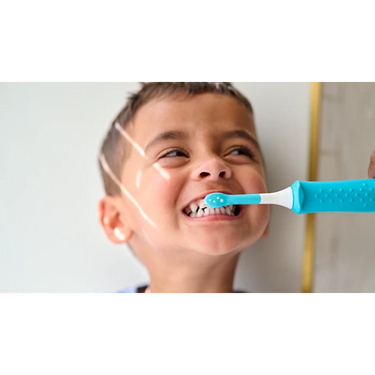 Sonicare for Kids Mini zobu birstes uzgalis, 2 gab,3+, Balta/ciāna HX6032/90